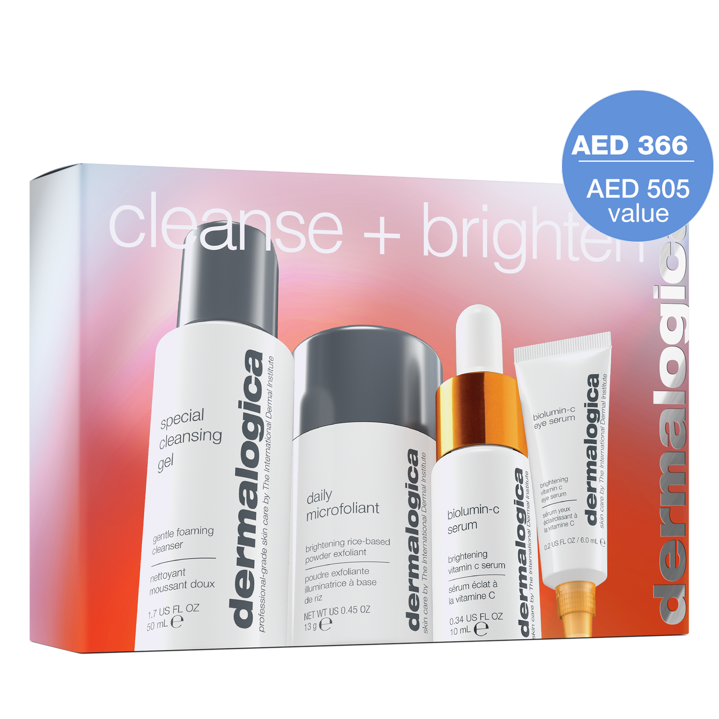 cleanse + brighten set (4 travel-size)