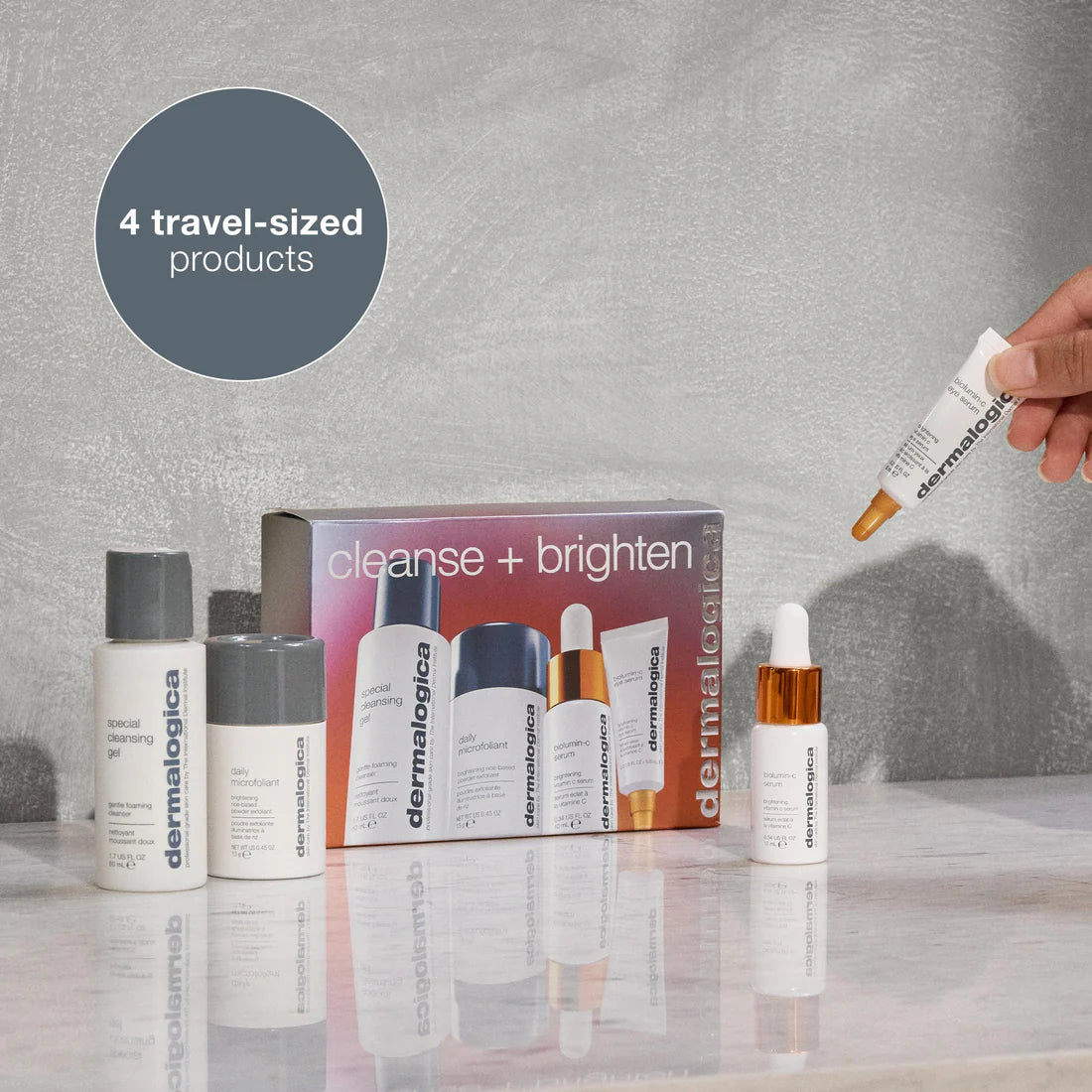 cleanse + brighten set (4 travel-size)